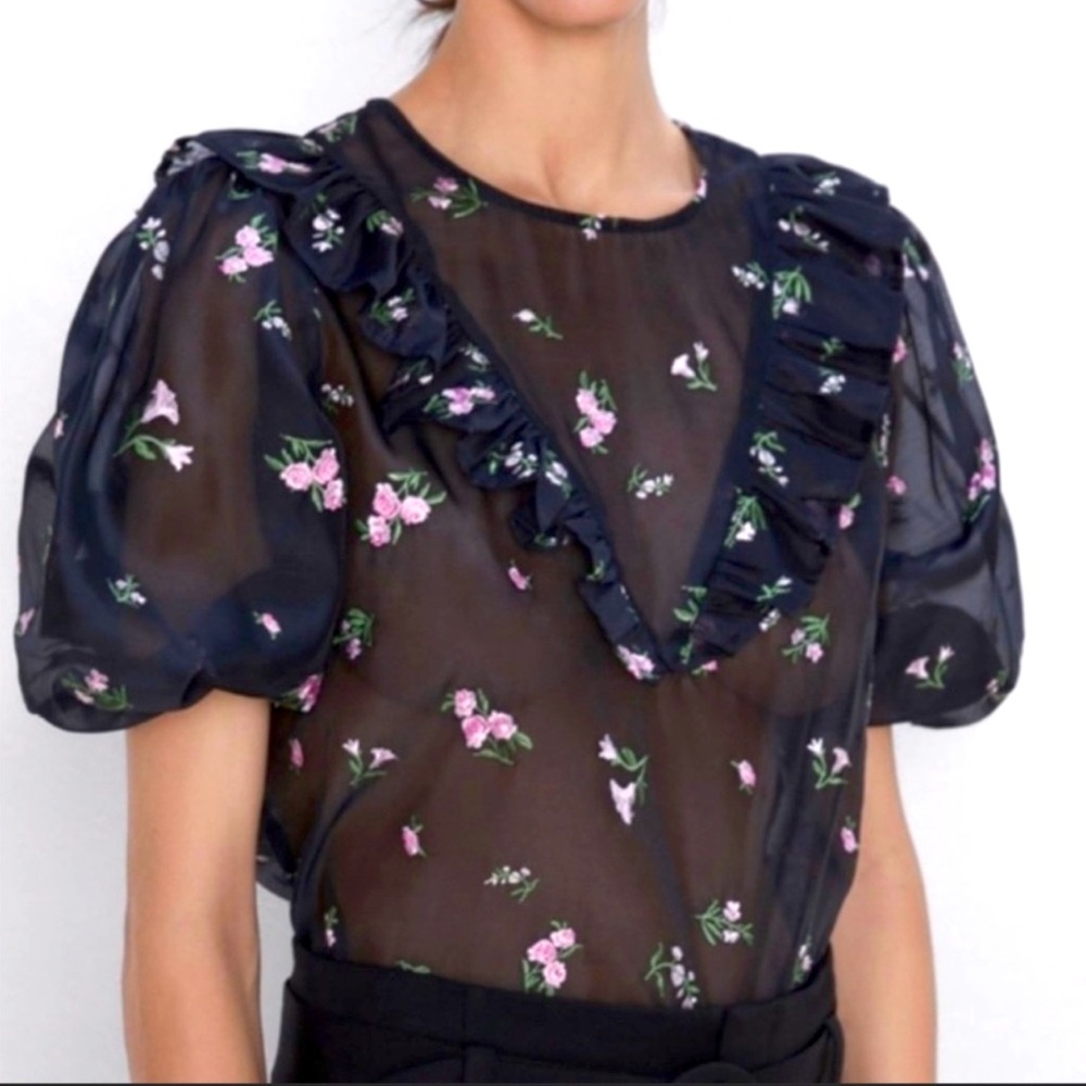 Zara Alice Blouse embroidered
